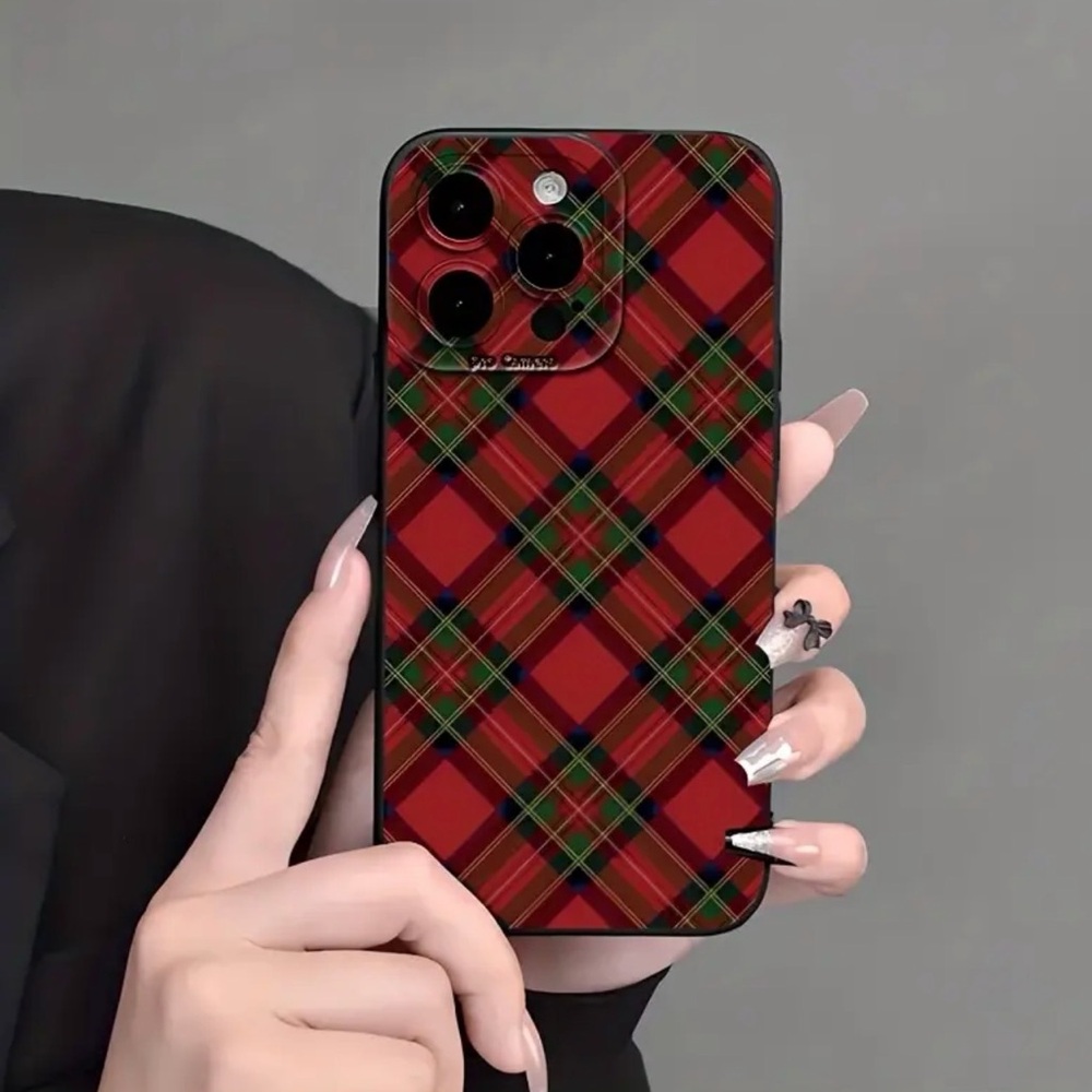 Plaid Red and Black Phone Case 16E